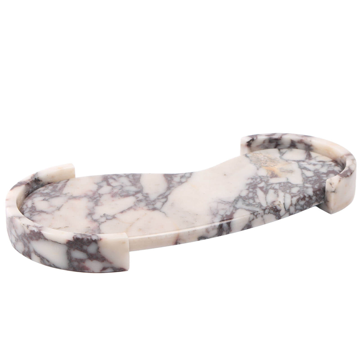 Curved Tray in Bulgari Purple Marble