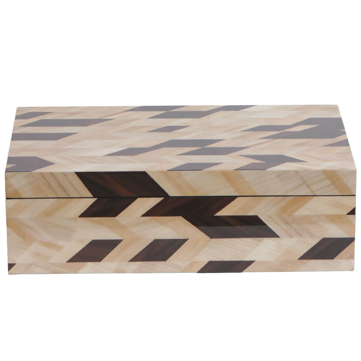 Geometric Marquetry Box
