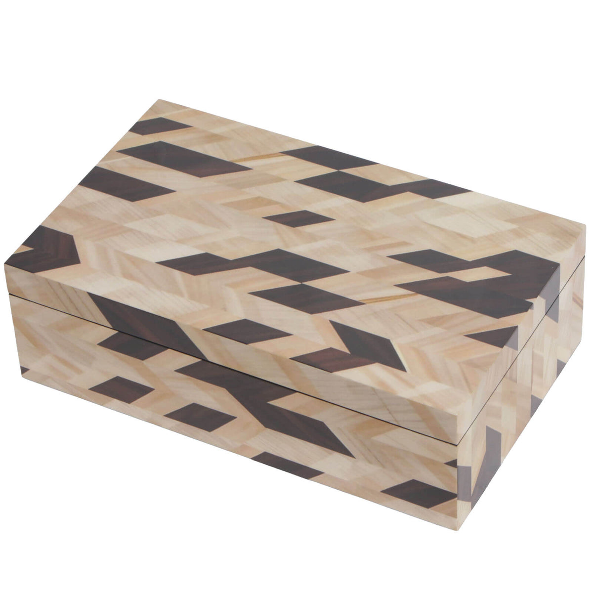 Geometric Marquetry Box