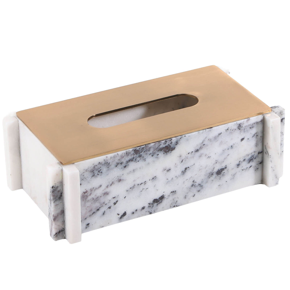 Tissue Holder in White Marble
