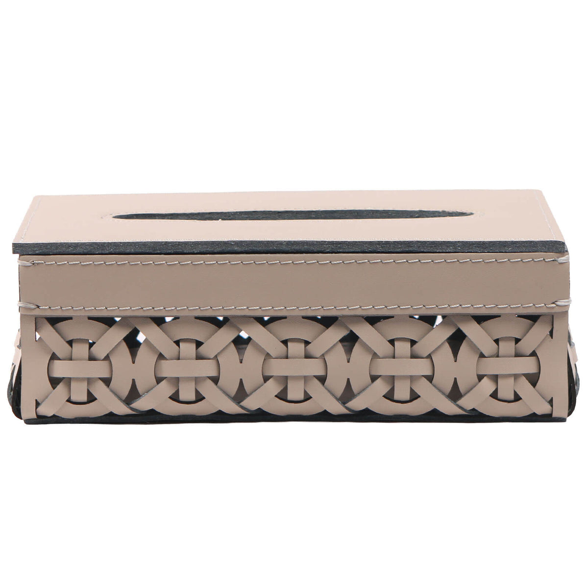 Leather Woven Tissue Holder