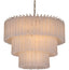 Twisted Frost Glass Chandelier - Large