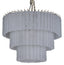 Twisted Frost Glass Chandelier - Large