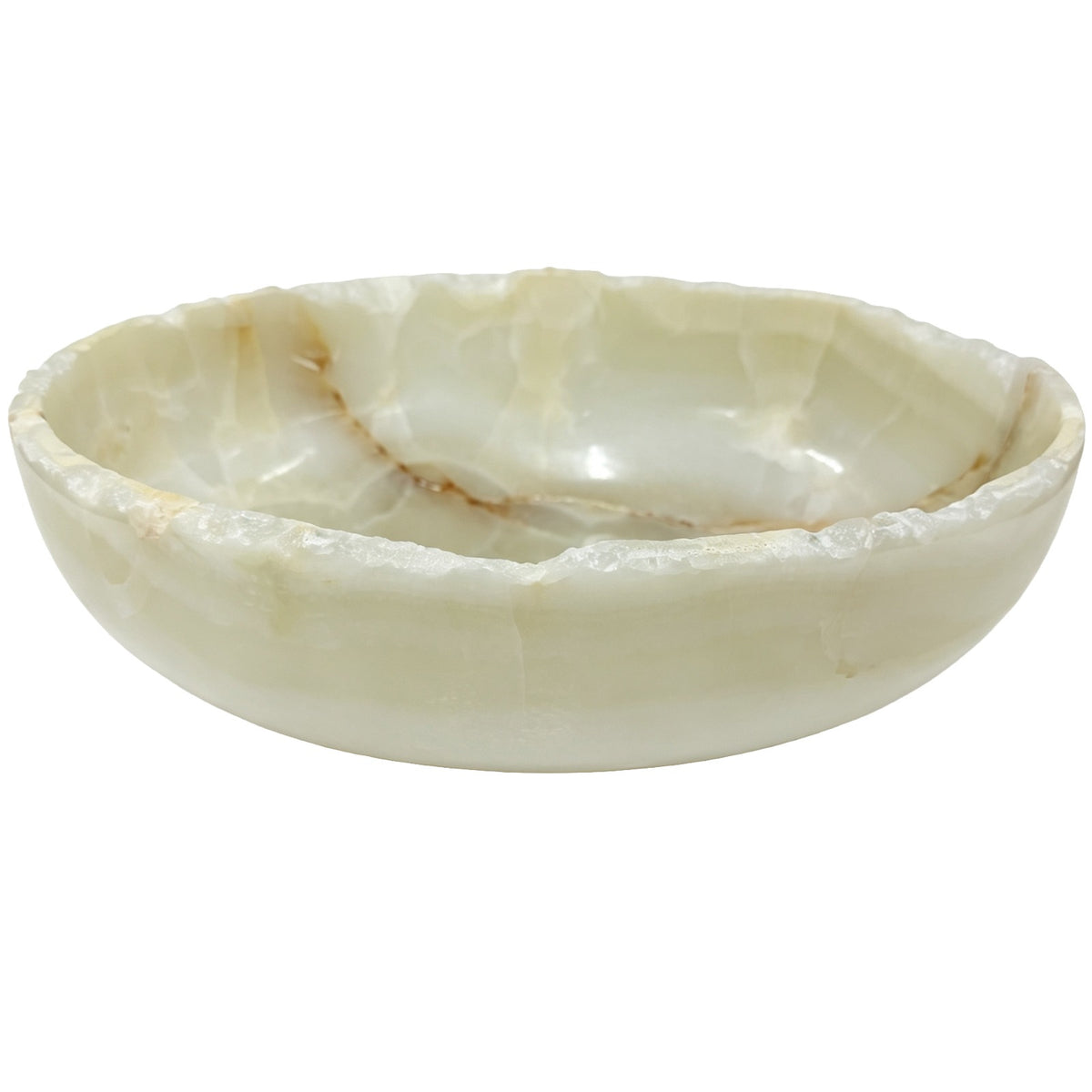 Voss Decorative Bowl in White Jade Marble