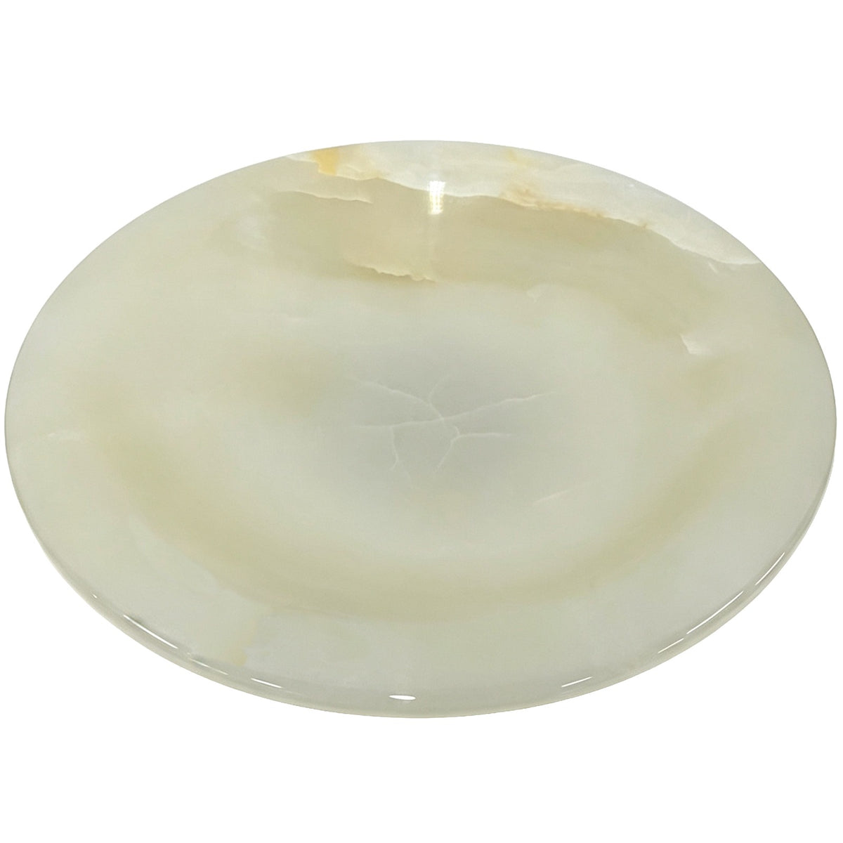 Bjorn Pedestal Bowl in White Jade Marble