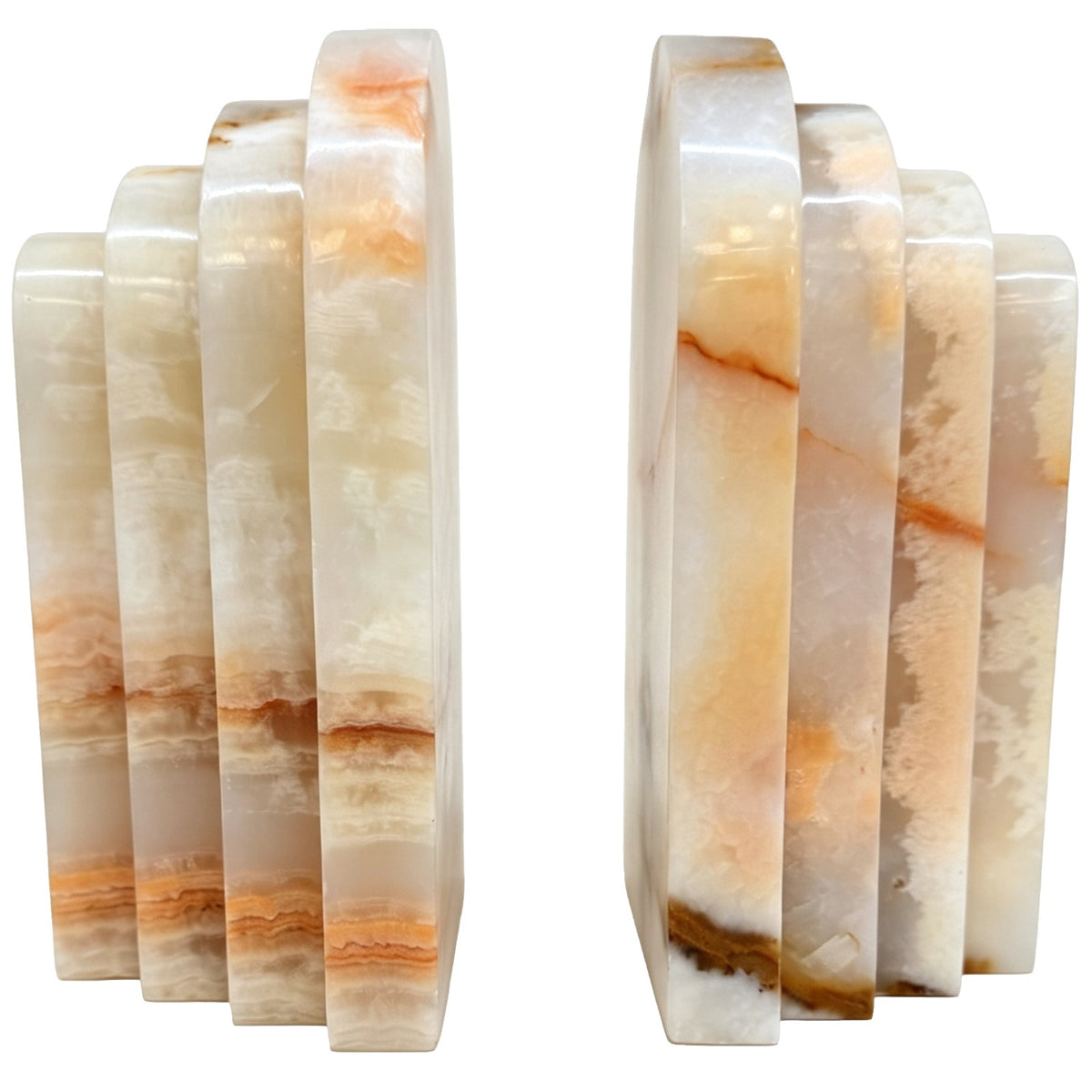 Osmond Bookend in White Jade Marble - Single