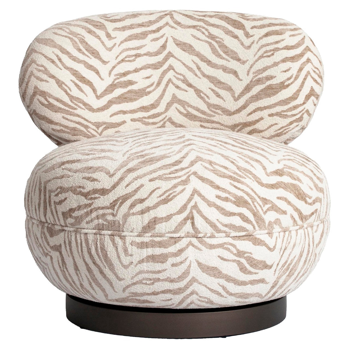 Lounge chair Jace beige tiger swivel