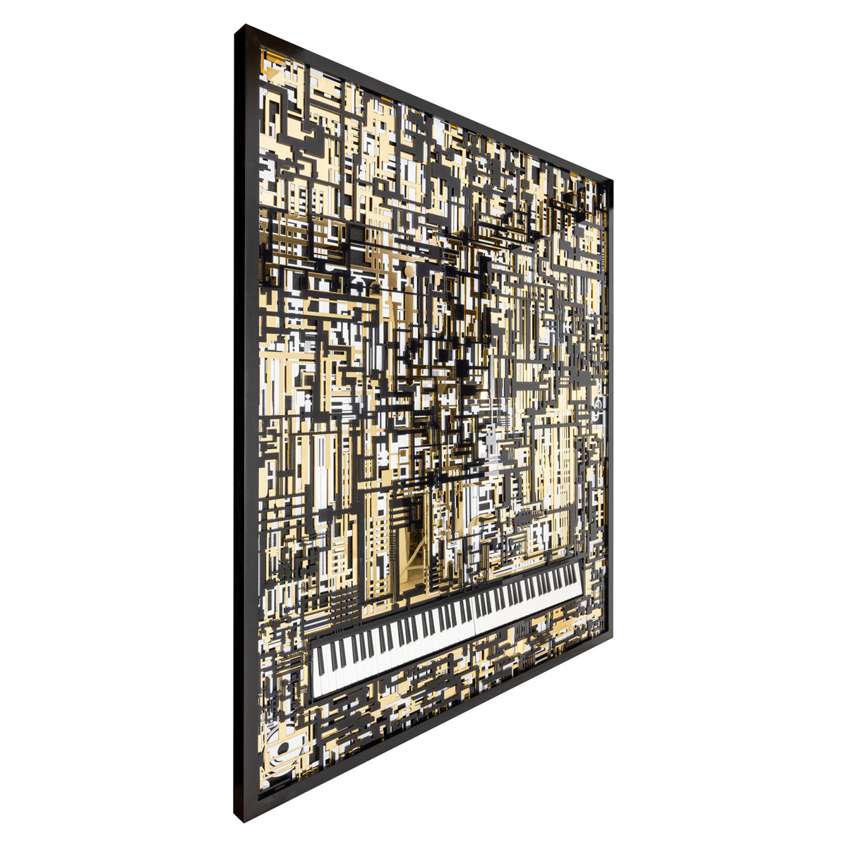 Wall art Wibi black/gold
