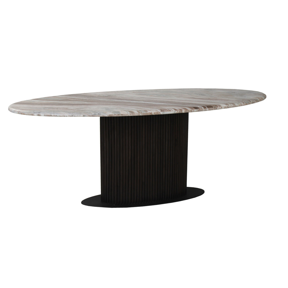 Dining table Rasford dark brown oval 200