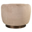 Lounge chair Colmar khaki fluffy swivel