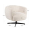 Lounge chair Estelle beige blockweave swivel