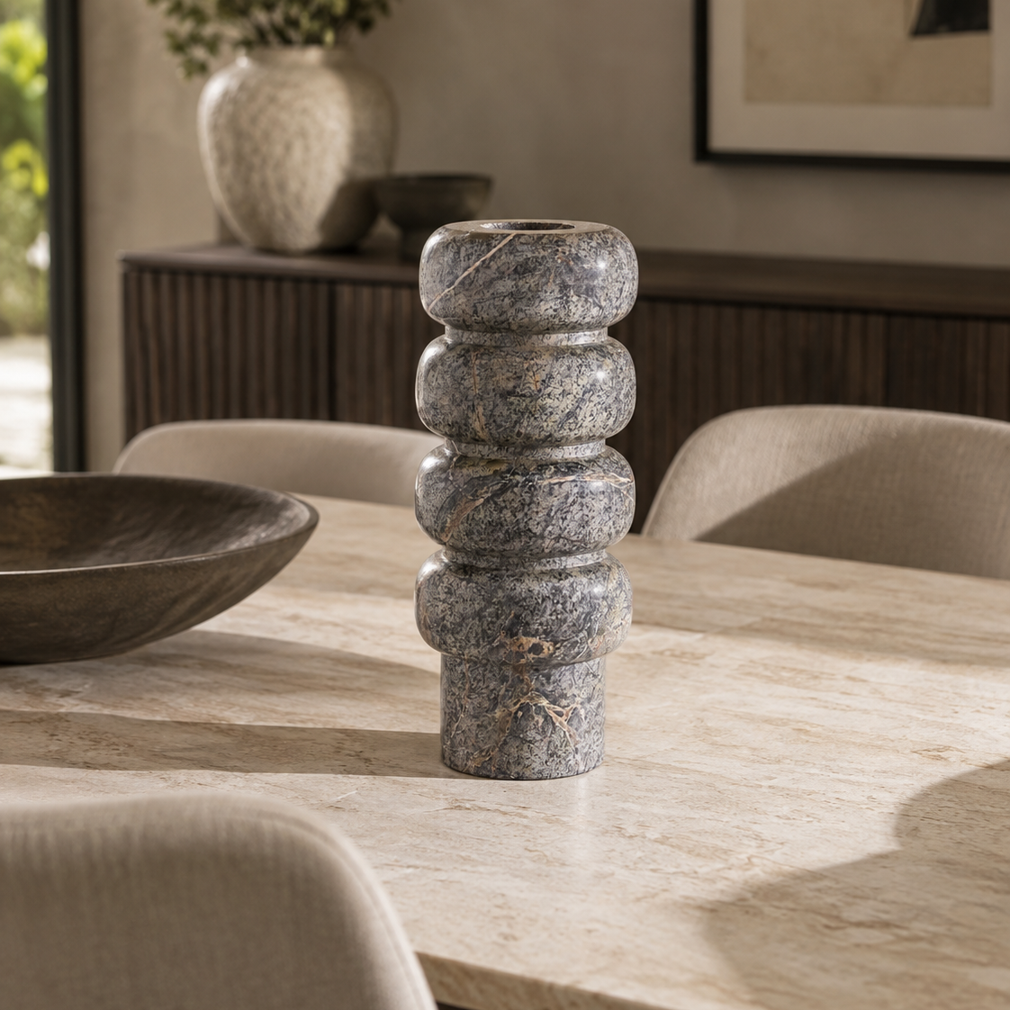 Fazio Forest Green Marble Vase
