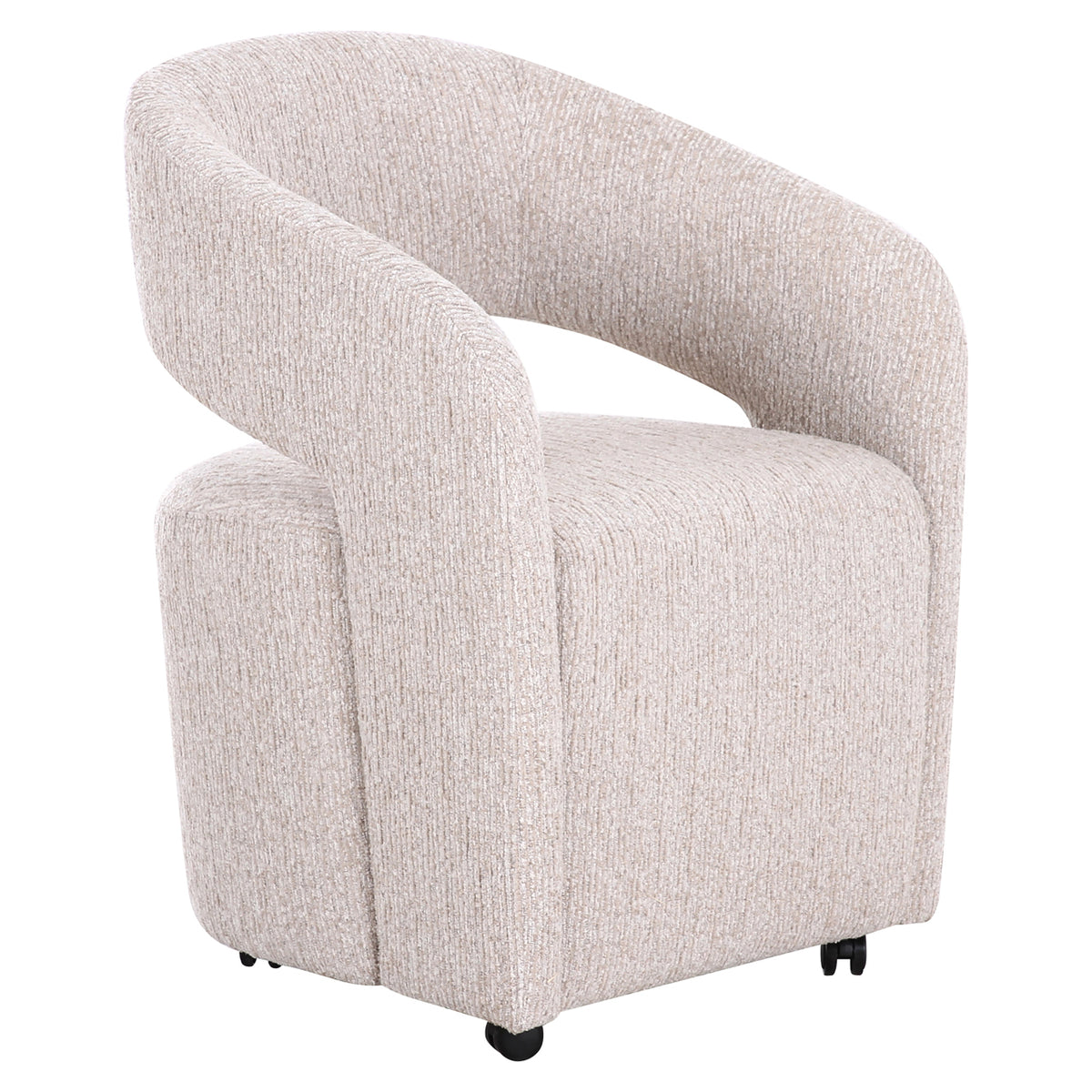 Dining chair Vixen natural linear with wheels