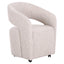 Dining chair Vixen natural linear with wheels