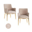Dining chair Breeze khaki velvet fire retardant (Set of 2)