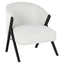 Lounge chair Mia white bouclé