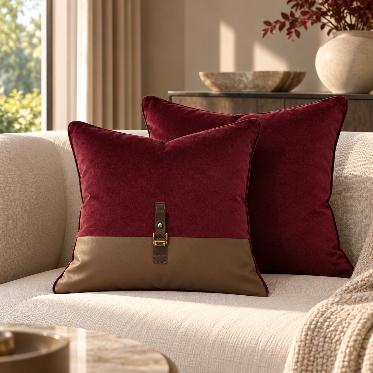 Paul Moneypenny Buckleup Wine Cushion