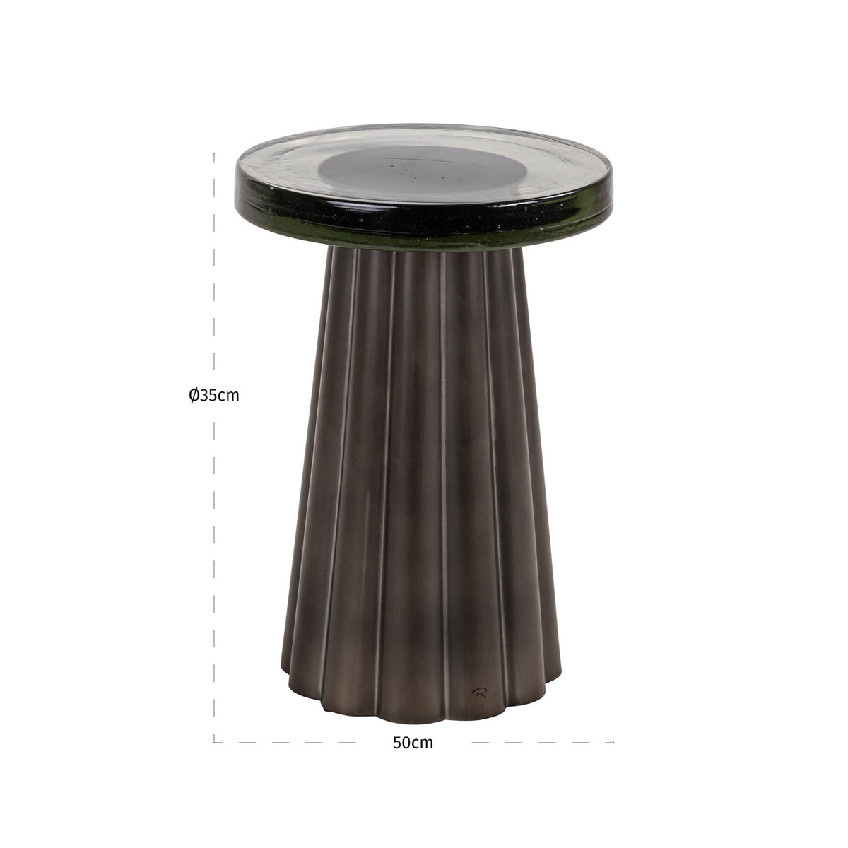 End table Barwick brass antique