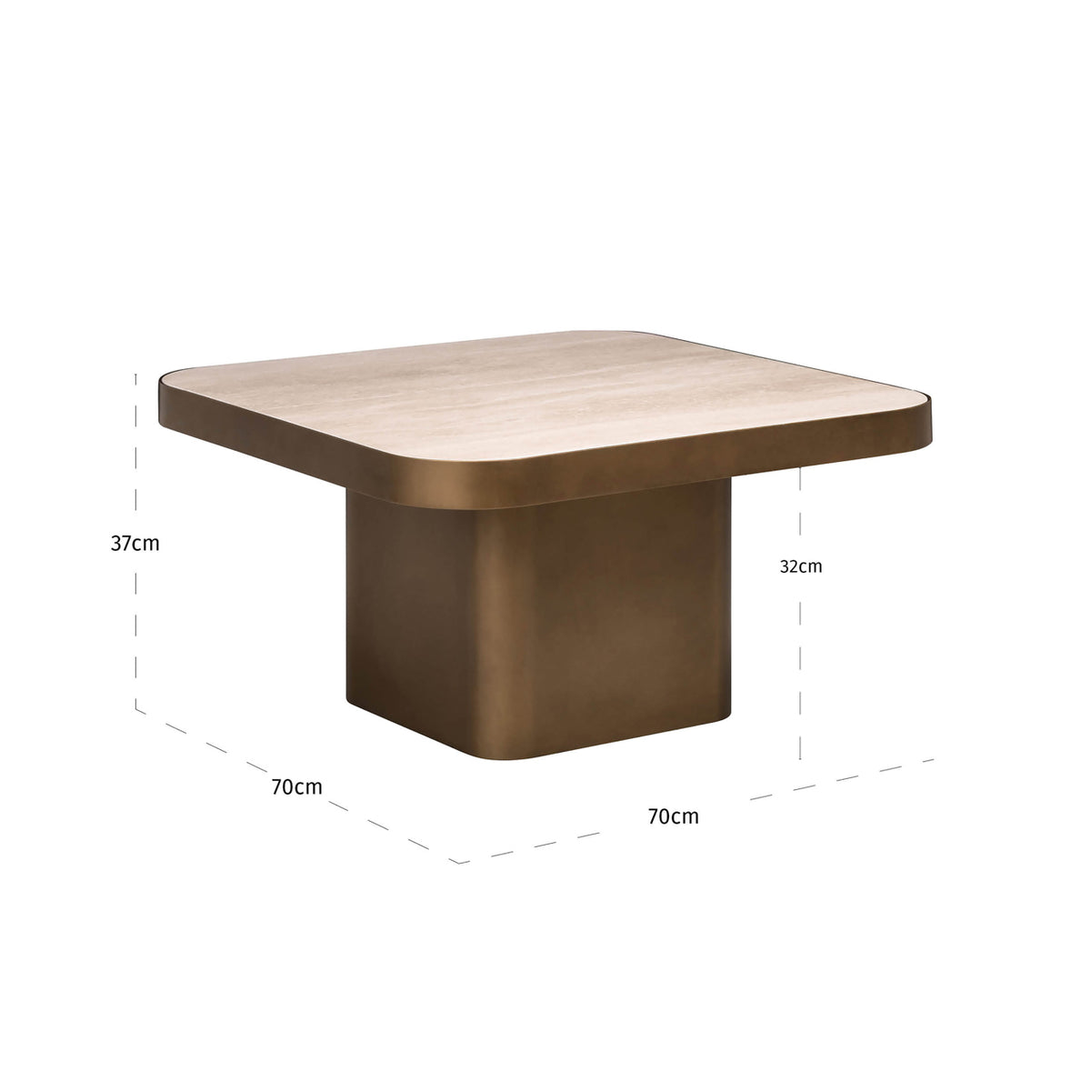Coffee table Claridge beige 70x70 (cumulus)