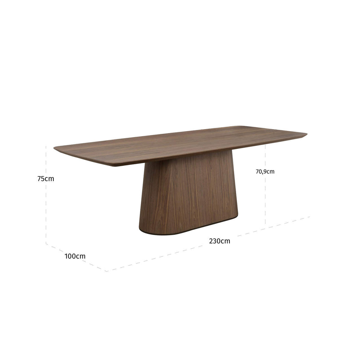 Dining table Windsor walnut 230