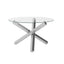 Fairmont Dining Capri Glass and Silver Dining Table House of Isabella UK