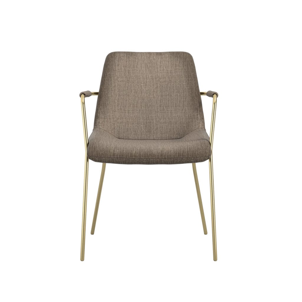 Fairmont Dining Carlo Taupe and Gold Dining Chair with Arms House of Isabella UK