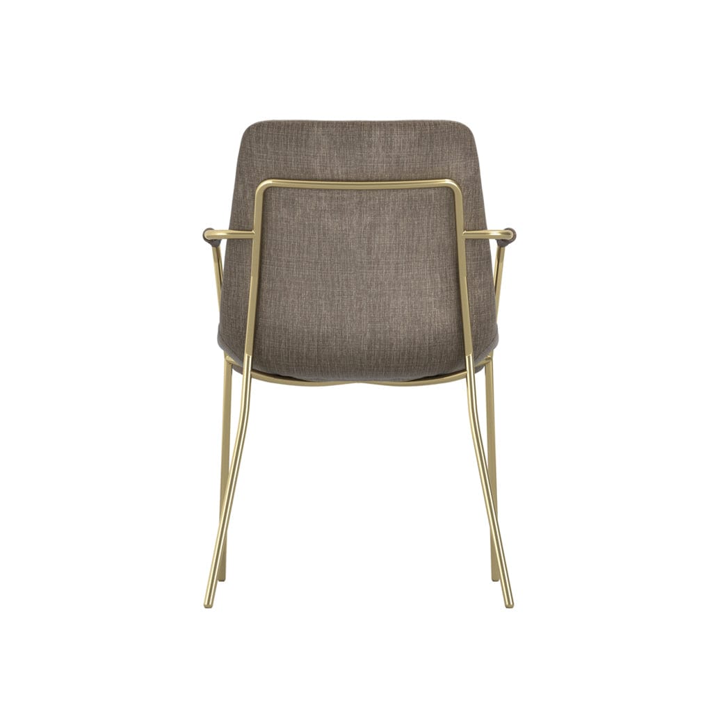 Fairmont Dining Carlo Taupe and Gold Dining Chair with Arms House of Isabella UK
