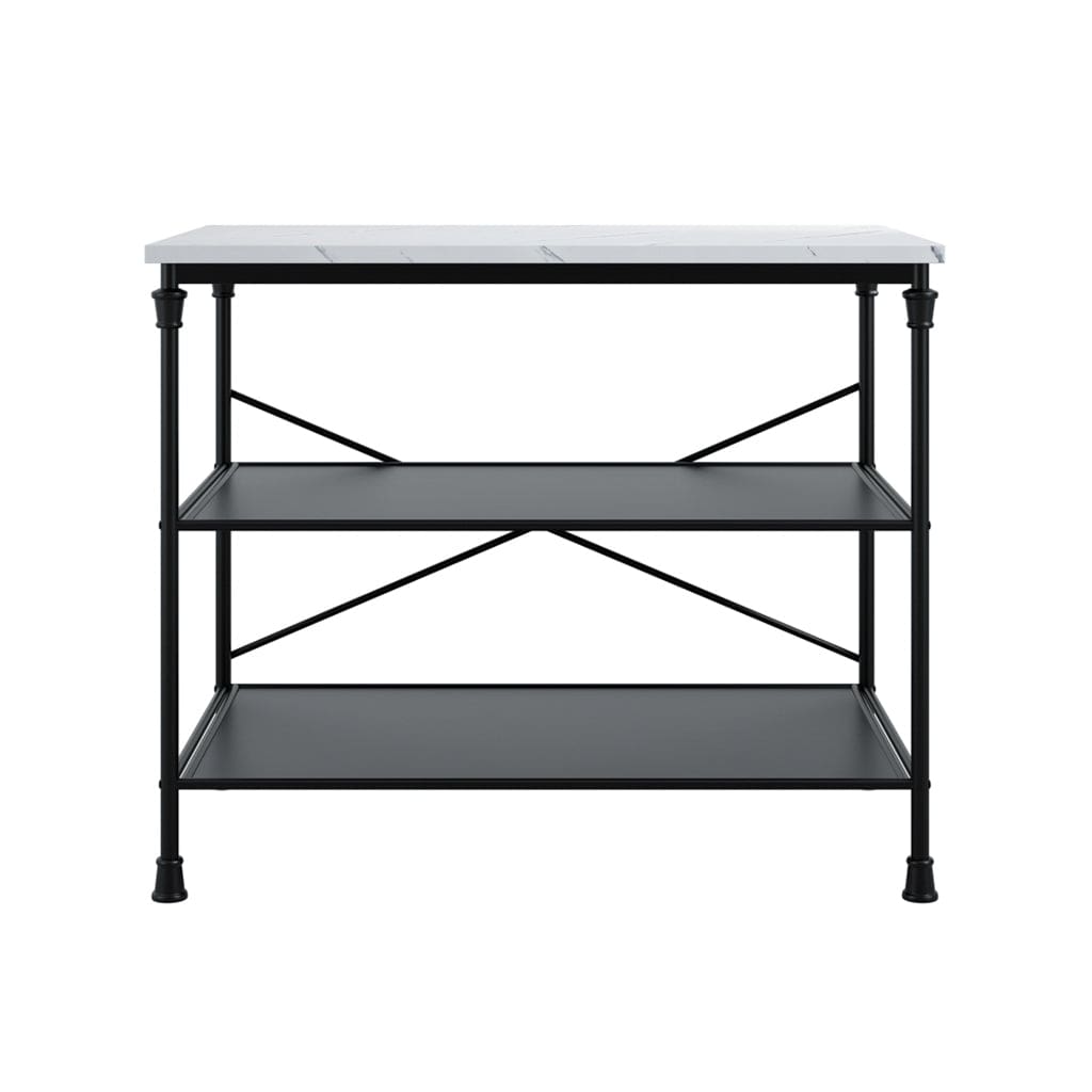 Fairmont Dining Fairmont Marble & Black Kitchen Island House of Isabella UK