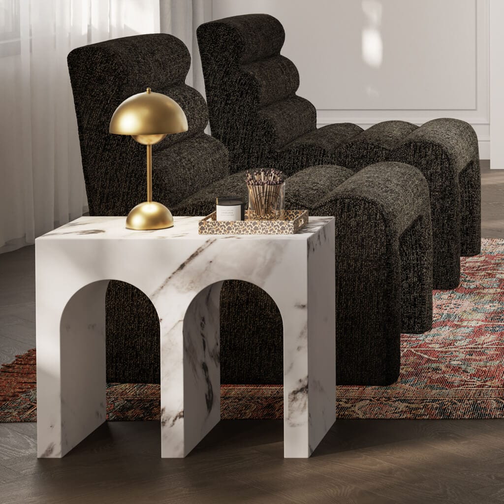 Fairmont Living Archie Calacatta Large Side Table House of Isabella UK