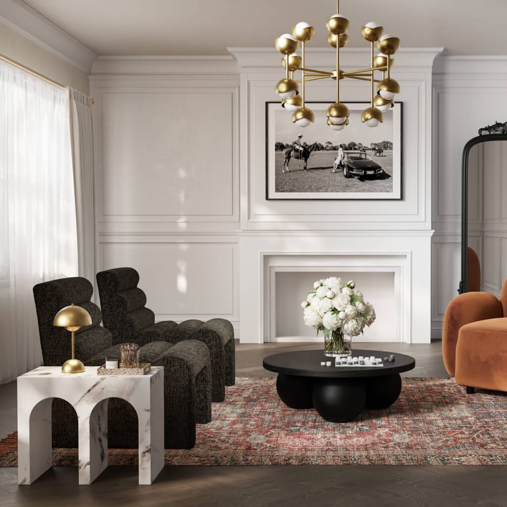 Fairmont Living Archie Calacatta Large Side Table House of Isabella UK