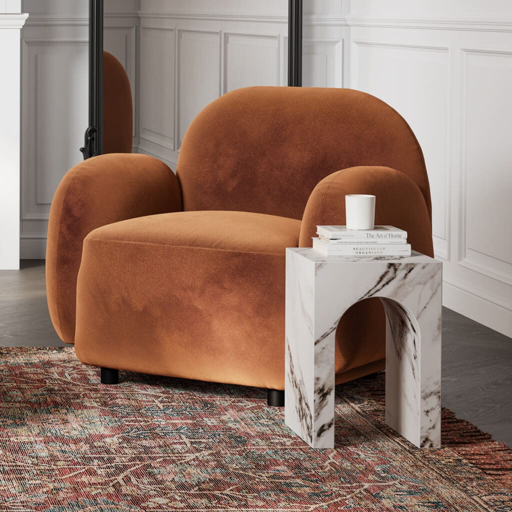 Fairmont Living Archie Calacatta Side Table House of Isabella UK