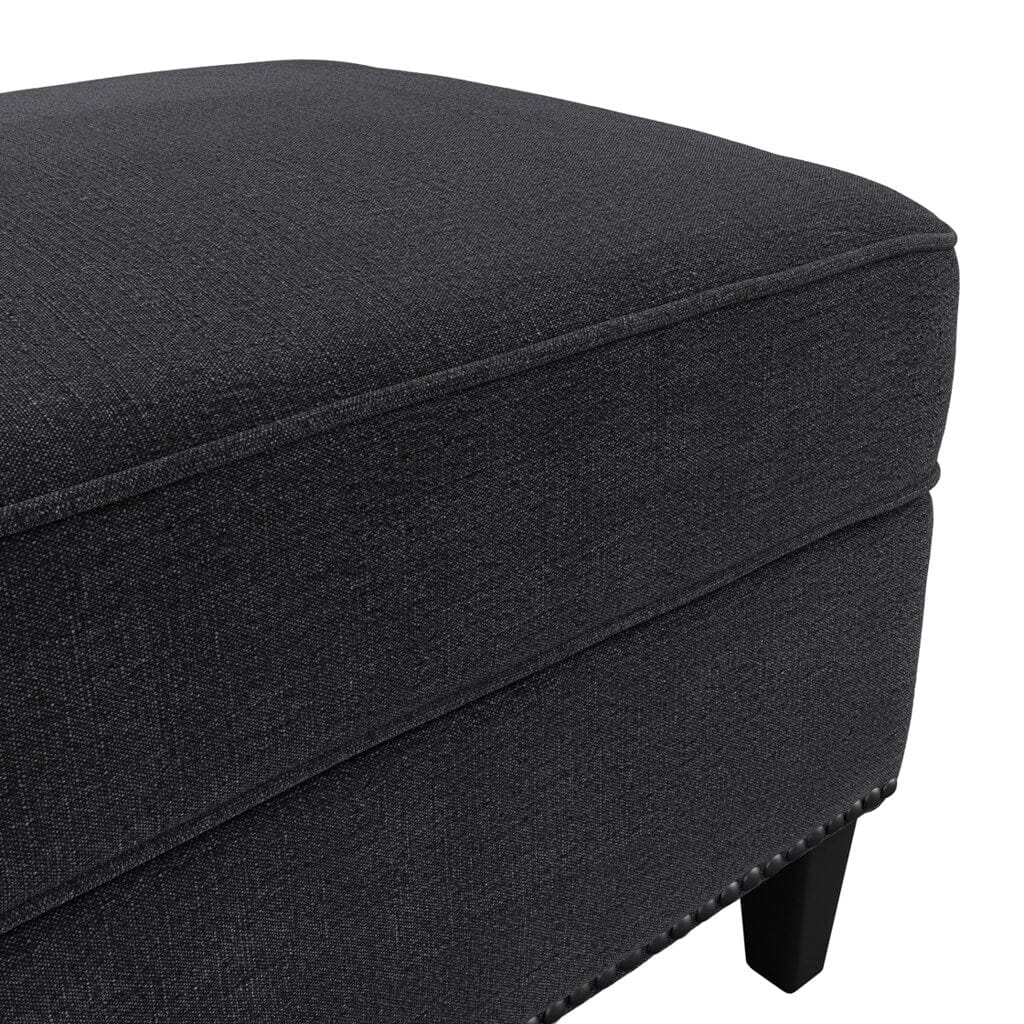 Fairmont Living Atticus Anthracite Footstool House of Isabella UK