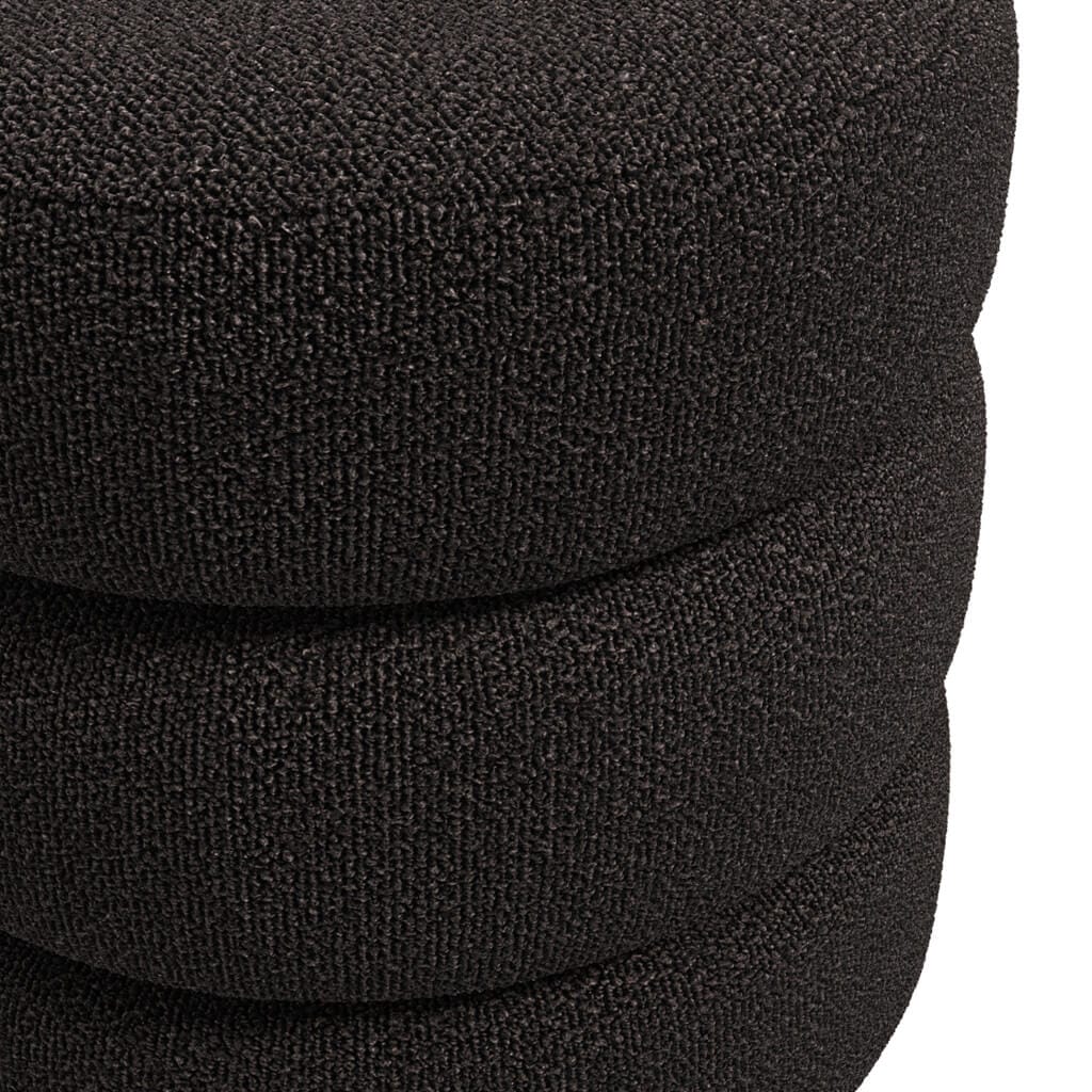 Fairmont Living Emi Black and Black Pouffe House of Isabella UK