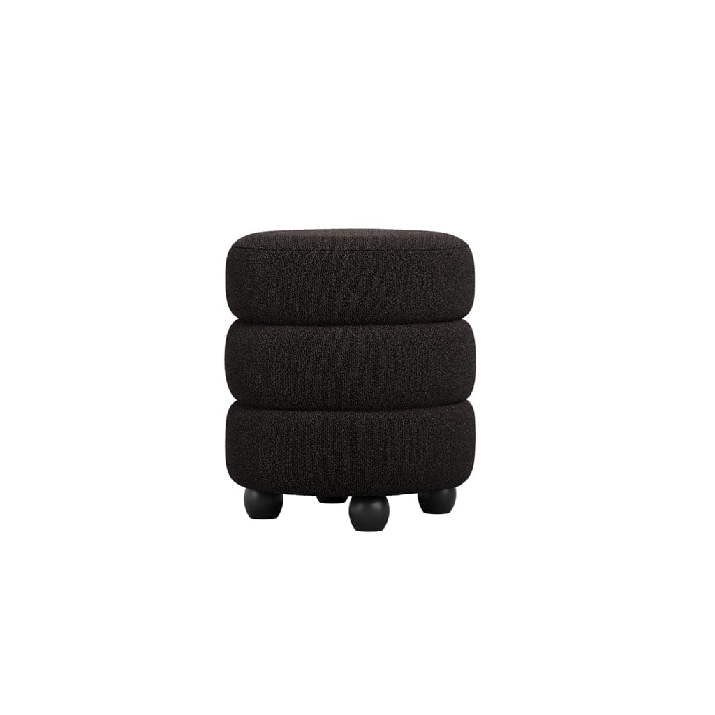 Fairmont Living Emi Black and Black Pouffe House of Isabella UK