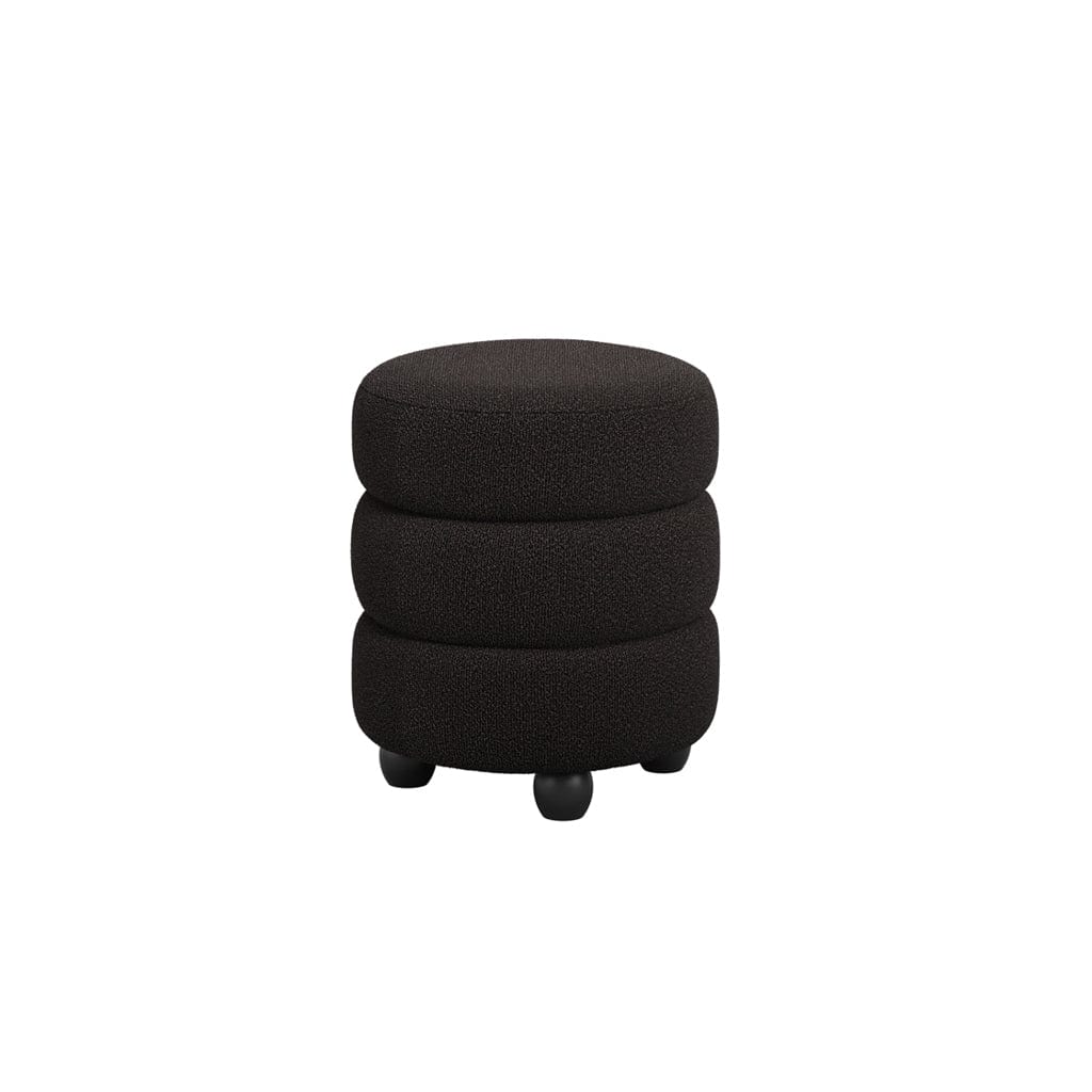 Fairmont Living Emi Black and Black Pouffe House of Isabella UK