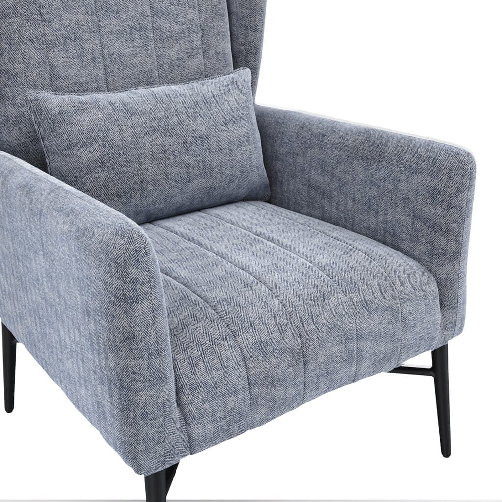 Fairmont Living Henley Navy Herringbone Chair House of Isabella UK