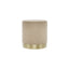 Fairmont Living Lara Beige Velvet Small Pouffe House of Isabella UK