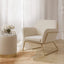 Fairmont Living Lara Cream Velvet Small Pouffe House of Isabella UK