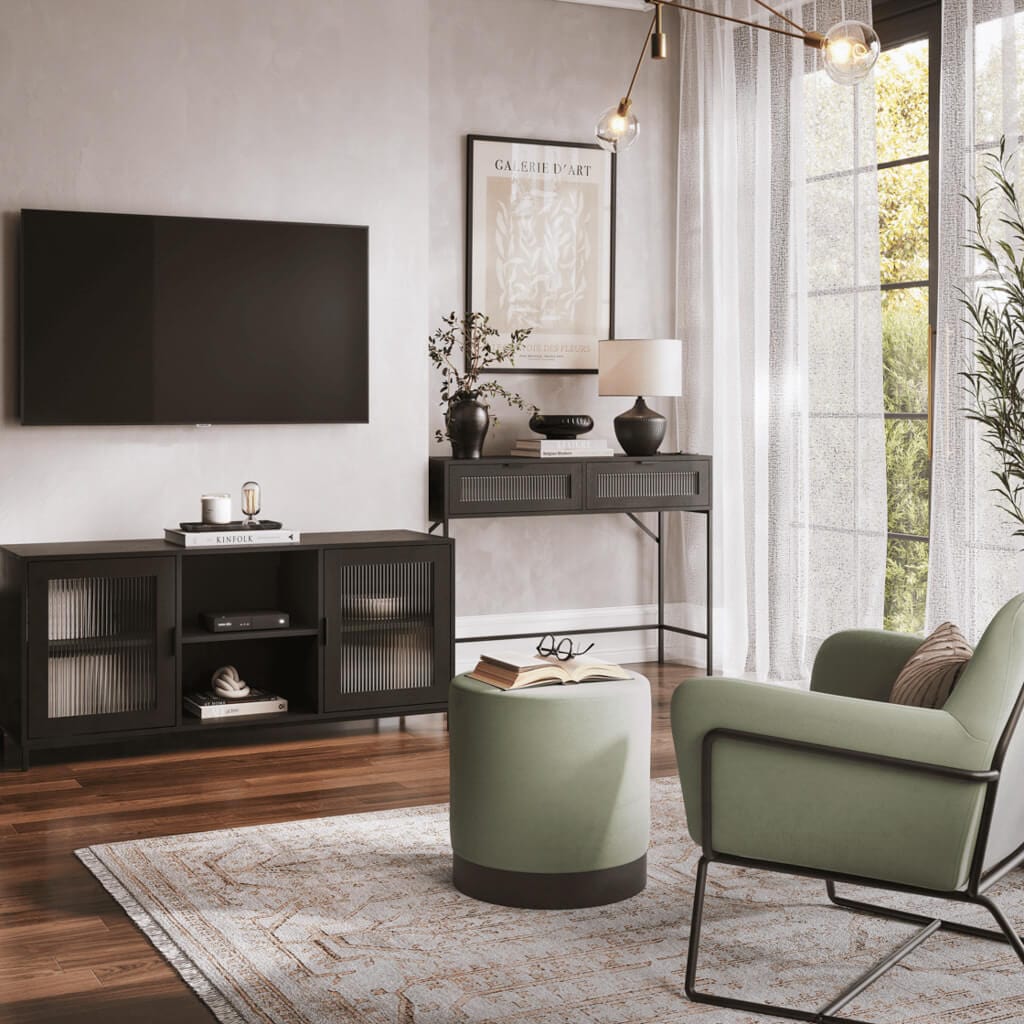 Fairmont Living Lincoln Black Console Table House of Isabella UK