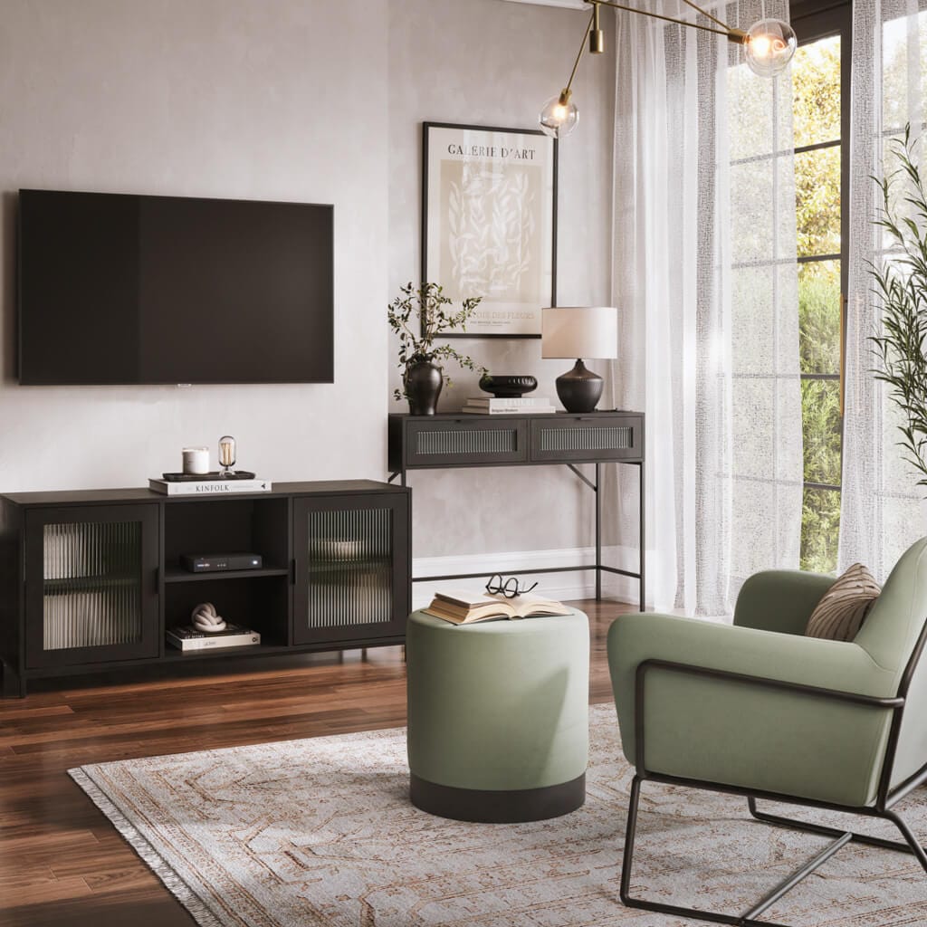 Fairmont Living Maddox Black Media Unit House of Isabella UK