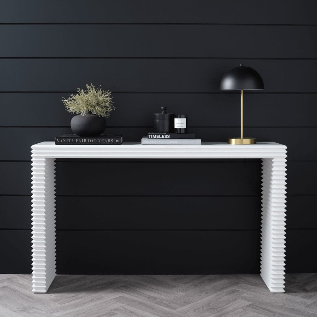 Fairmont Living Zen White Console Table House of Isabella UK
