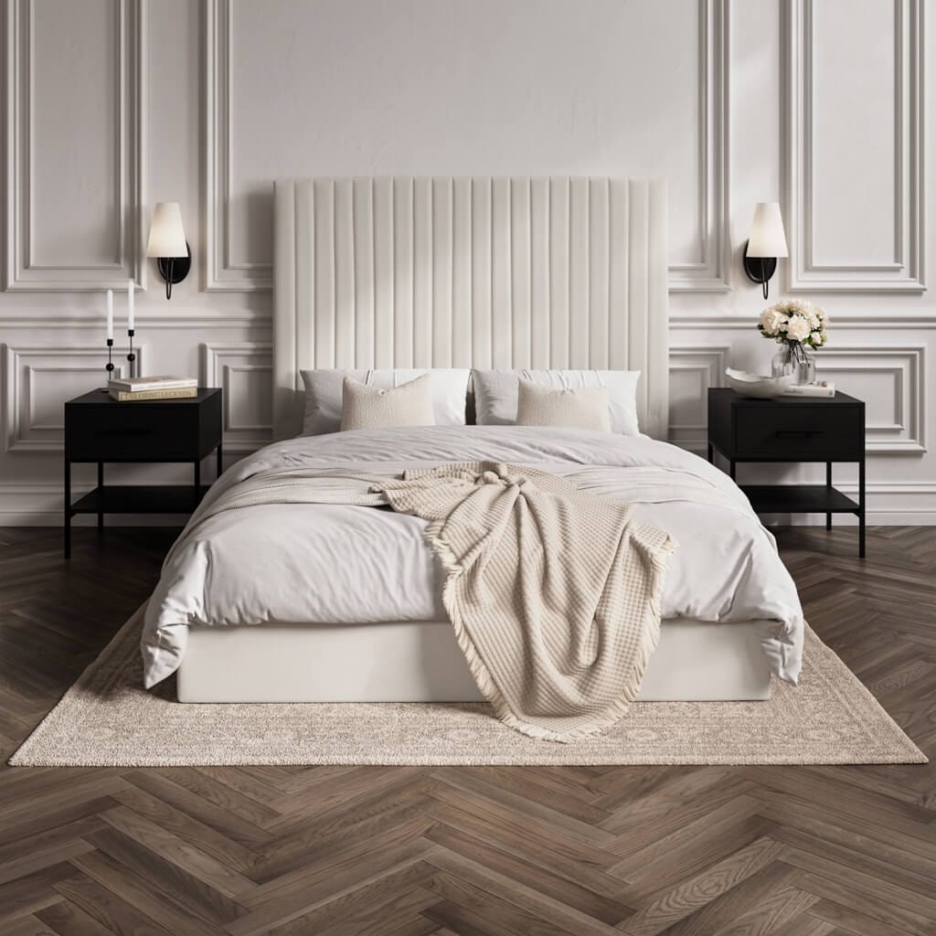 Berlin Milk Tall King Bed.