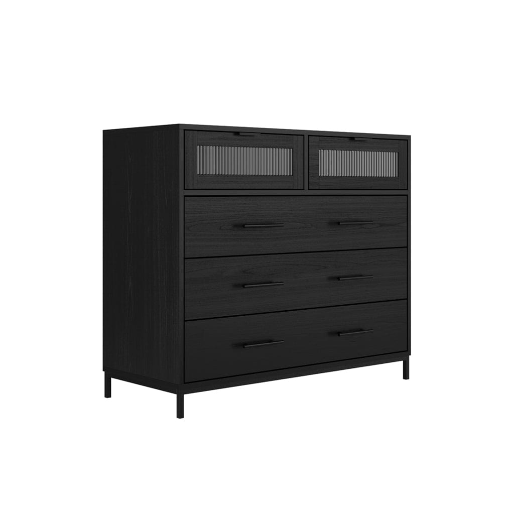 Fairmont Sleeping Edison Black Chest of Drawers House of Isabella UK