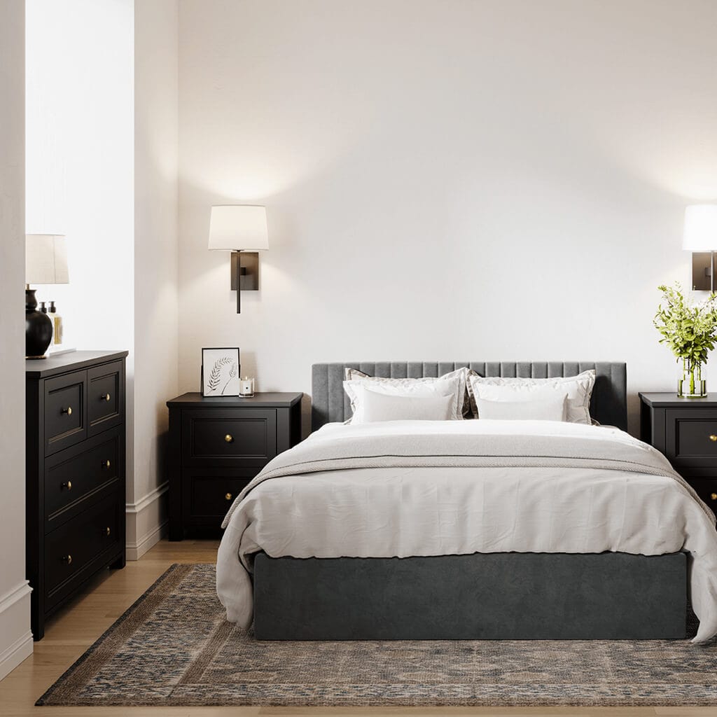 Fairmont Sleeping Ives Black Chest of Drawers House of Isabella UK