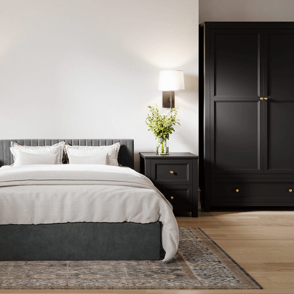 Fairmont Sleeping Ives Black Double Wardrobe House of Isabella UK