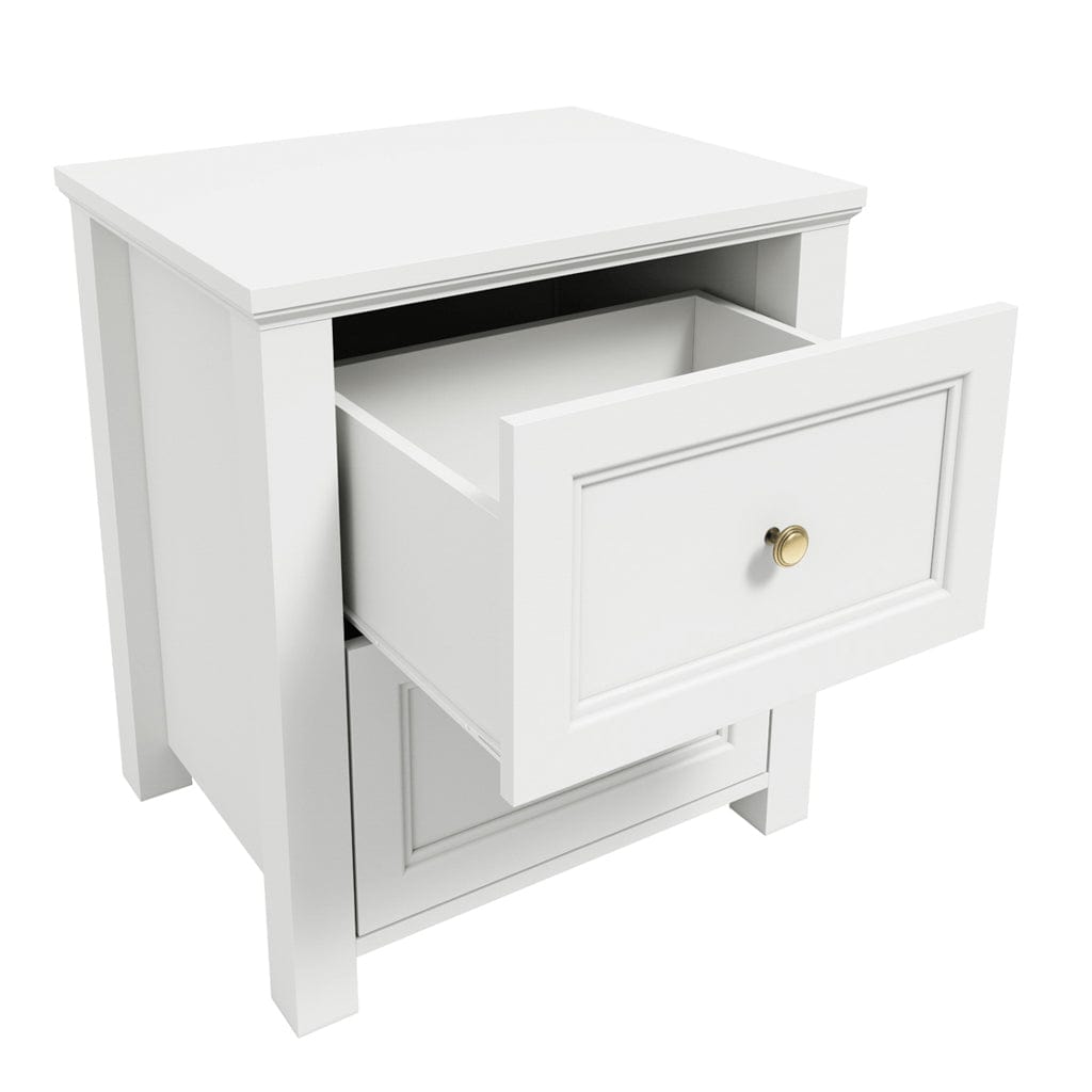 Fairmont Sleeping Ives White Bedside Cabinet House of Isabella UK