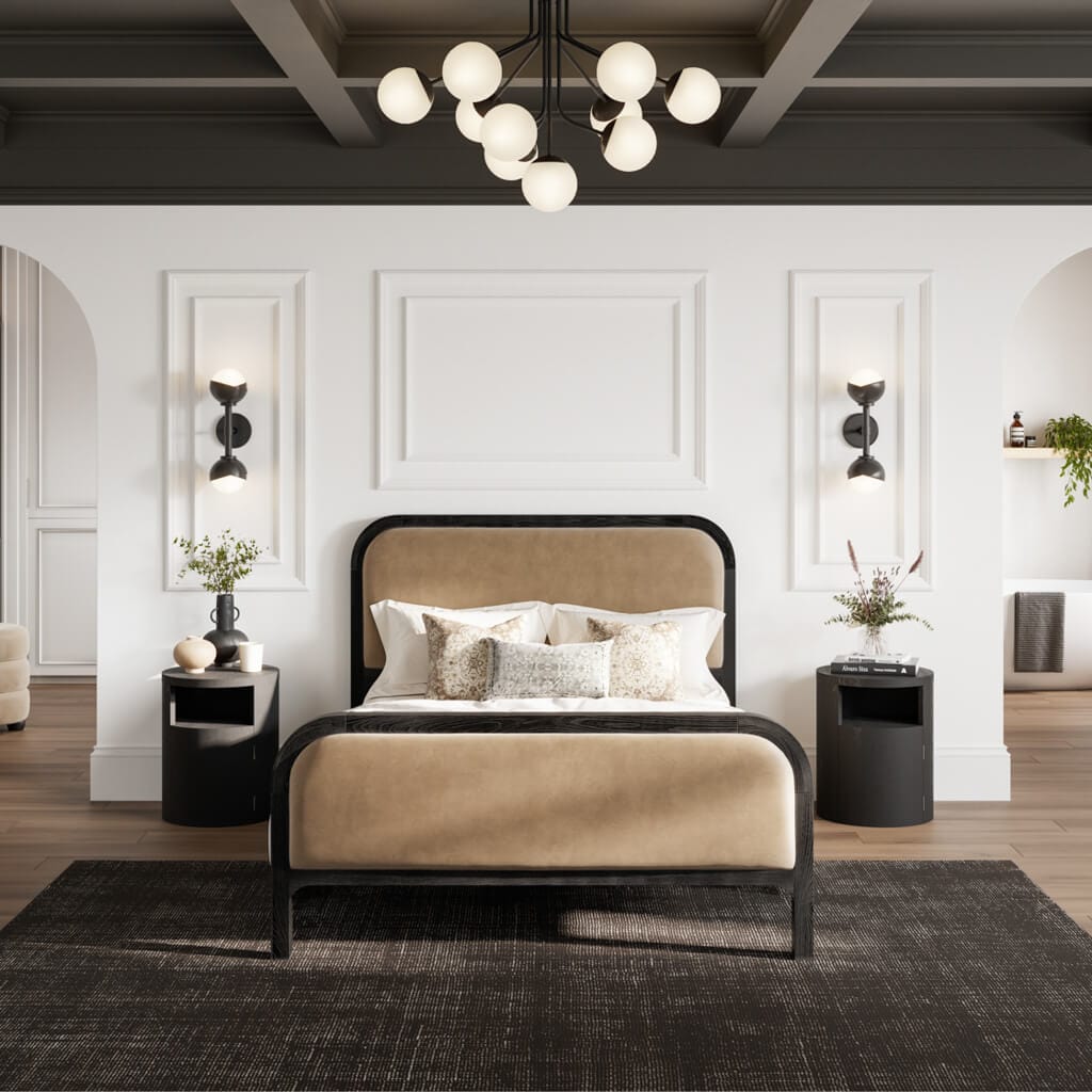 Fairmont Sleeping Yori Black Bedside Cabinet House of Isabella UK