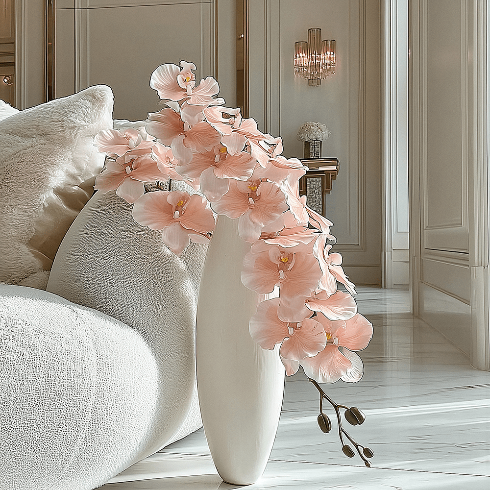 Faux Baby Pink Orchid Single Stem Flower