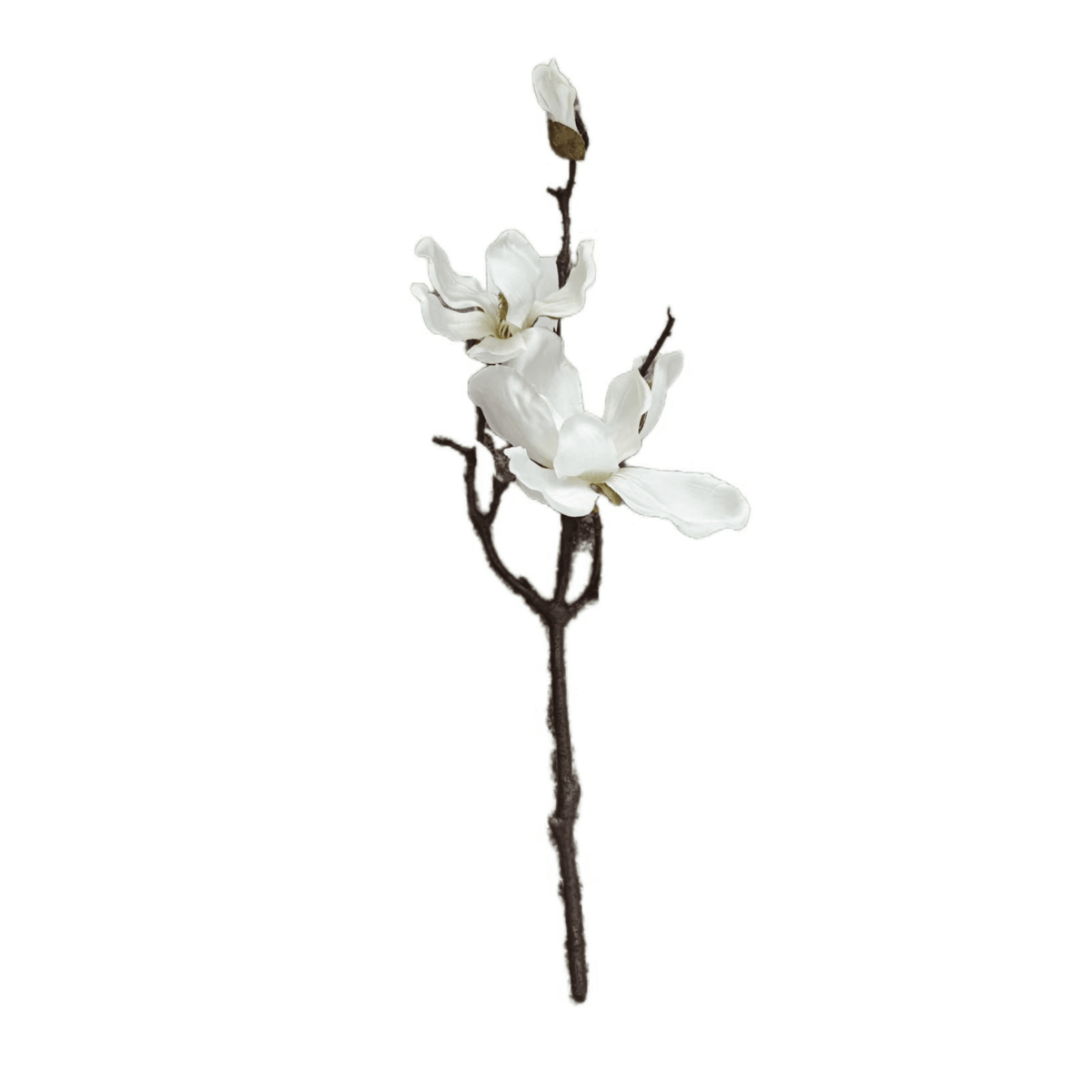 Faux White Magnolia Single Stem Floral