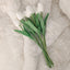 Faux White Tulips Bunch of 8 Flowers